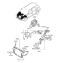 Diagram for 2007 Hyundai Veracruz Radiator Support - 64101-3J100