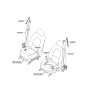 Diagram for 2008 Hyundai Veracruz Seat Belt - 88880-3J500-6T