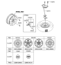 Diagram for 2011 Hyundai Veracruz Lug Nuts - 52950-H1000