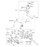 Diagram for 2009 Hyundai Veracruz Power Steering Hose - 57510-3J020