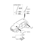 Diagram for 2007 Hyundai Veracruz Antenna - 96250-0W000