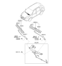 Diagram for Hyundai Genesis Wiper Blade - 98351-3M000