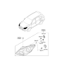 Diagram for 2008 Hyundai Veracruz Headlight - 92101-3J050