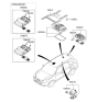 Diagram for Hyundai Veracruz Dome Light - 92850-3J100-6T