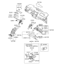 Diagram for 2012 Hyundai Veracruz Steering Column Cover - 84850-3J000-7Q