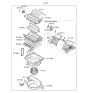 Diagram for 2010 Hyundai Veracruz Cabin Air Filter - 97133-2B005