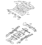 Diagram for 2008 Hyundai Veracruz Rear Crossmember - 65870-3J200