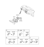 Diagram for 2006 Hyundai Veracruz Dimmer Switch - 94950-3J000-WK