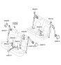 Diagram for 2007 Hyundai Veracruz Seat Belt - 89820-3J500-OR