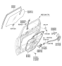 Diagram for 2011 Hyundai Veracruz Window Run - 83540-3J000