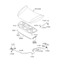 Diagram for 2009 Hyundai Veracruz Hood Latch - 81130-3J000