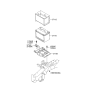 Diagram for 2009 Hyundai Veracruz Battery Tray - 37150-3J000