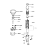 Diagram for 1999 Hyundai Sonata Shock Absorber - 54611-38000