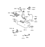 Diagram for 1999 Hyundai Sonata Center Console Base - 84611-38050-LT