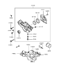 Diagram for 1999 Hyundai Sonata Oil Pump Gasket - 21411-38200