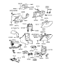 Diagram for 1998 Hyundai Sonata Cigarette Lighter - 95120-38000