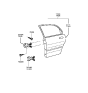 Diagram for 2001 Hyundai Sonata Door Hinge - 79410-38000