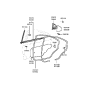 Diagram for 2001 Hyundai Sonata Door Seal - 83210-38000