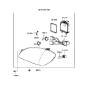 Diagram for 1999 Hyundai Sonata Headlight - 92102-38050