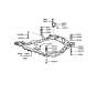 Diagram for 2000 Hyundai Sonata Front Cross-Member - 62405-38100