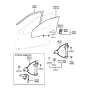 Diagram for 1998 Hyundai Sonata Window Regulator - 82402-38000