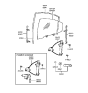 Diagram for 1999 Hyundai Sonata Window Regulator - 83403-38010