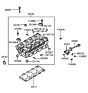 Diagram for 2006 Hyundai Santa Fe Cylinder Head Bolts - 22320-38000