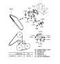 Diagram for 1998 Hyundai Sonata Water Pump - 25100-37102