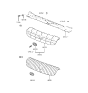 Diagram for 1998 Hyundai Sonata Grille - 86351-38050