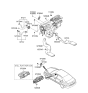 Diagram for 2005 Hyundai Sonata A/C Switch - 97250-3K650-K7