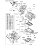 Diagram for 2006 Hyundai Entourage Water Pump Gasket - 21355-3C520