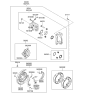 Diagram for Hyundai Sonata Brake Caliper Bracket - 58310-3KA01