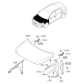 Diagram for Hyundai Ioniq Hood - 66400-G2000