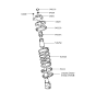 Diagram for 1997 Hyundai Tiburon Coil Spring Insulator - 54620-29000