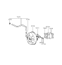 Diagram for 2001 Hyundai Tiburon Brake Booster Vacuum Hose - 59130-27023