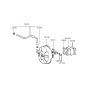 Diagram for 1996 Hyundai Tiburon Brake Booster Vacuum Hose - 59130-27023