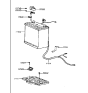 Diagram for 2001 Hyundai Tiburon Battery Tray - 37150-29110