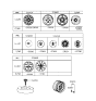 Diagram for Hyundai Tiburon Wheel Cover - 52960-27000