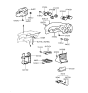 Diagram for 1997 Hyundai Tiburon Ashtray - 84550-27000-KW