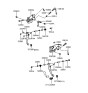 Diagram for 1996 Hyundai Tiburon Brake Pedal - 32805-27000