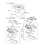 Diagram for 1997 Hyundai Tiburon Dome Light - 92820-27511-KU