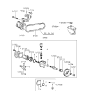 Diagram for 1996 Hyundai Tiburon Power Steering Pump - 57110-27000