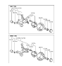 Diagram for 1997 Hyundai Elantra Wheel Hub - 52710-29461