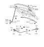 Diagram for 1997 Hyundai Tiburon Lift Support - 81170-27000