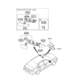 Diagram for Hyundai Tiburon Mirror Actuator - 87612-25000