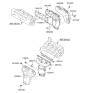 Diagram for Hyundai Azera Exhaust Manifold Gasket - 28521-3C701