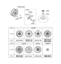 Diagram for 2009 Hyundai Azera Wheel Cover - 52960-3K220