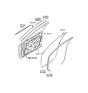 Diagram for 2009 Hyundai Azera Weather Strip - 82220-3L000