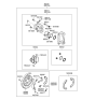 Diagram for 2007 Hyundai Azera Brake Shoe - 58305-3LA10