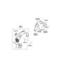 Diagram for 2006 Hyundai Azera Wheelhouse - 86811-3L000